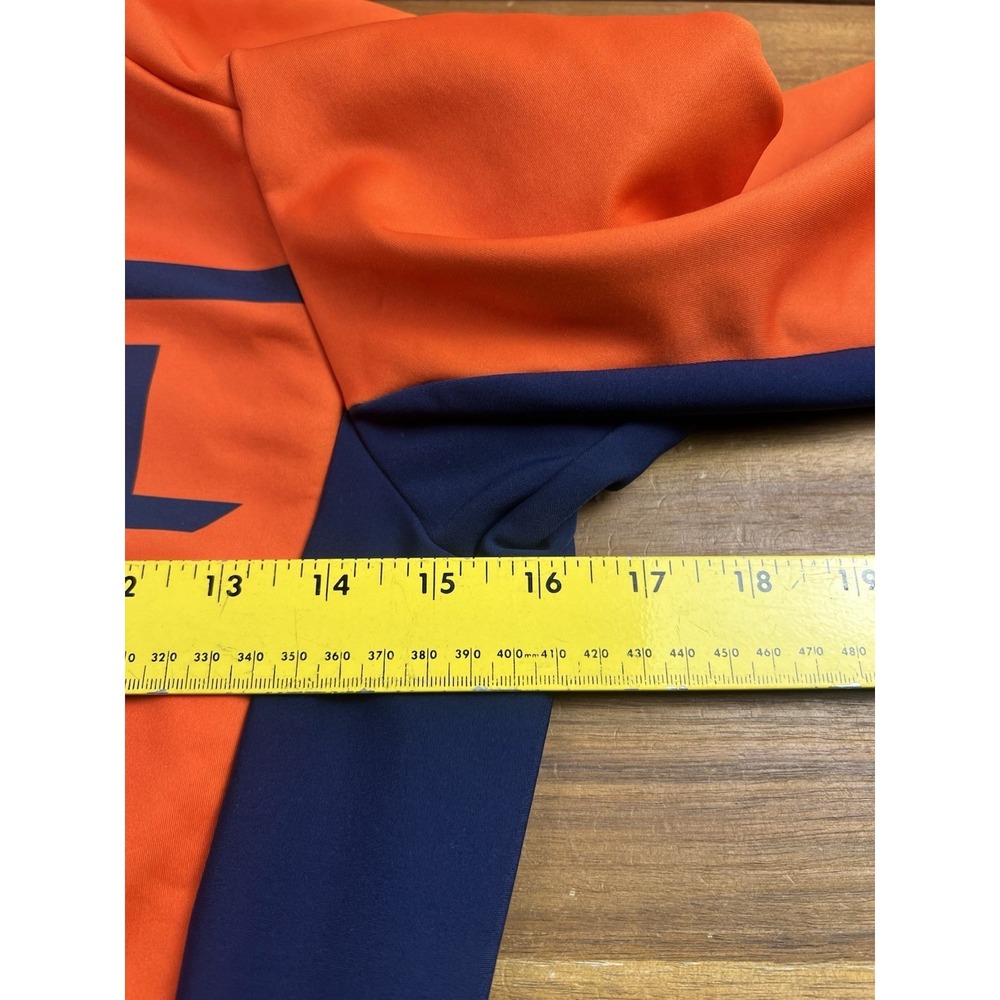 Le Col Men's Sport Winter Jacket Orange Navy Cycling Full Zip Made in Italy S - Picture 5 of 7
